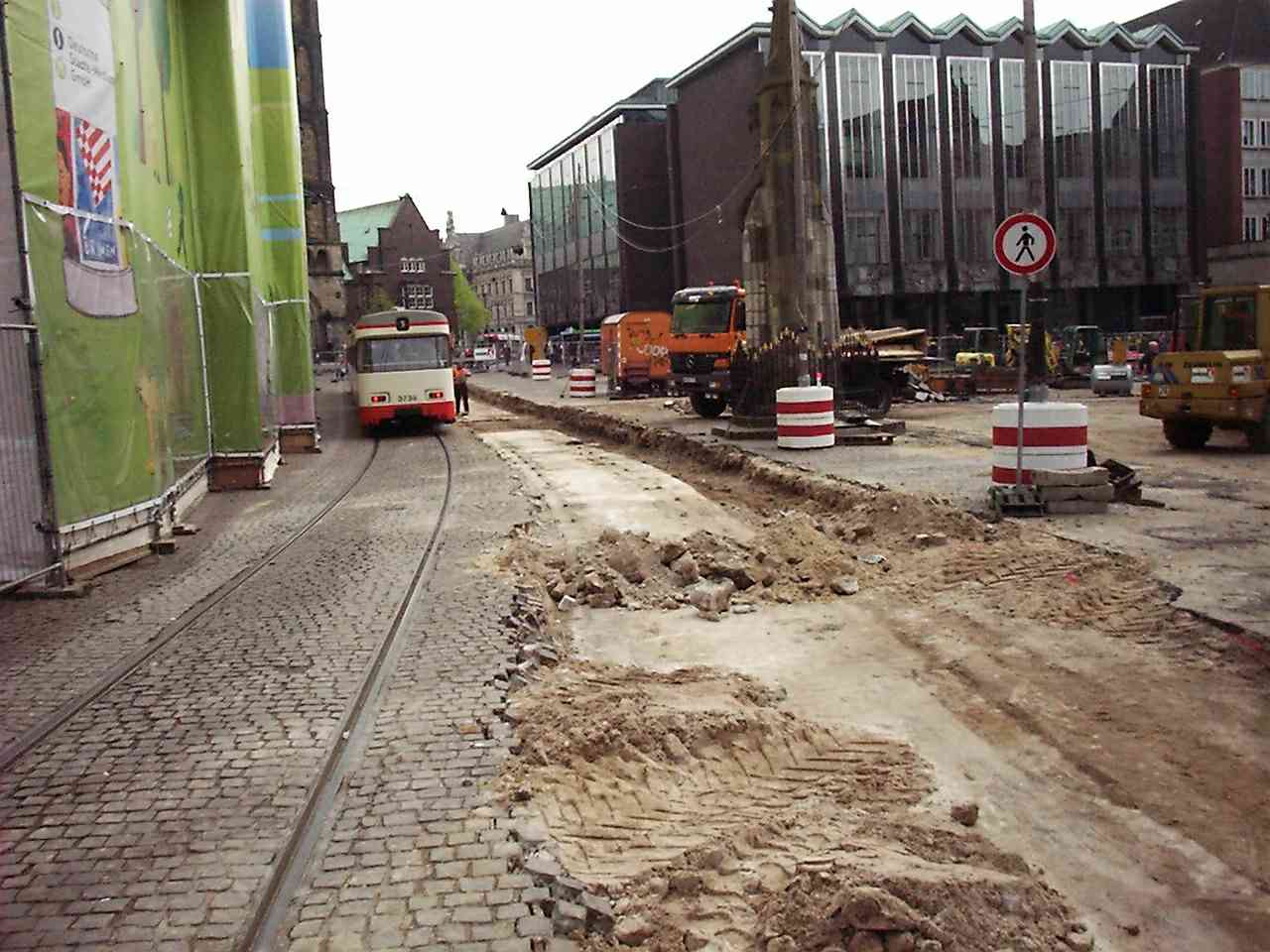Gleisbau vor dem Bremer Rathaus-1