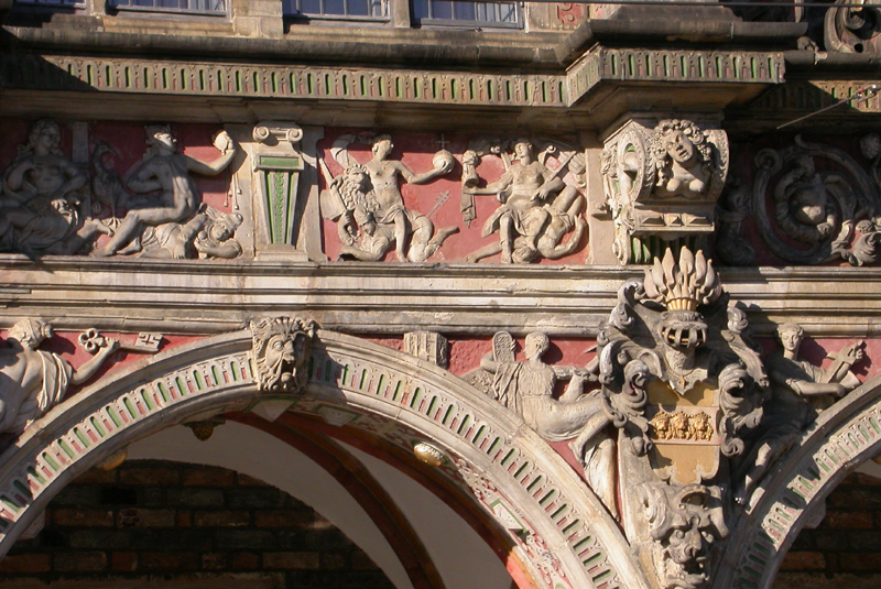 Ornamente auf der Südseite des Bremer Rathauses.