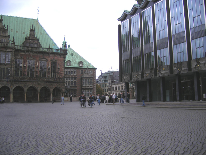 Bremer Rathaus, Domshof und Bürgerschaft.